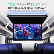 Monitor tetto auto 19,5" ribaltabile soffitto soffitto schermo HD TFT 1080P USB HDMI