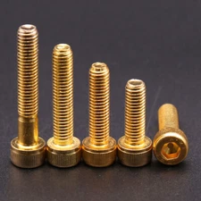 M2-M6 Cup DIN912 Cap Head Socket Screw Hex Head Allen Bolt Gold Titanium Plated