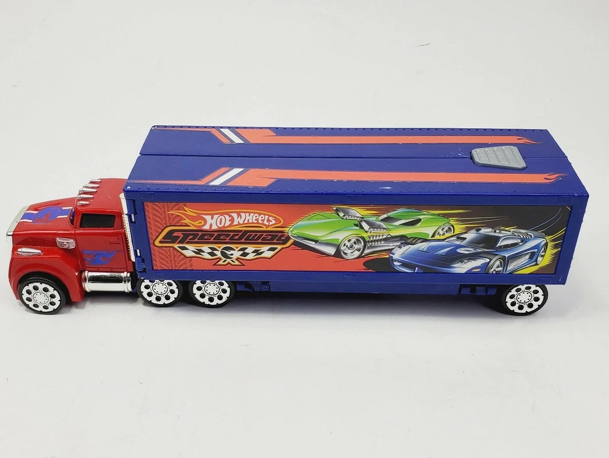 Hot Wheels Jeu de construction de pistes et voitures Speedway Hauler - La  Poste