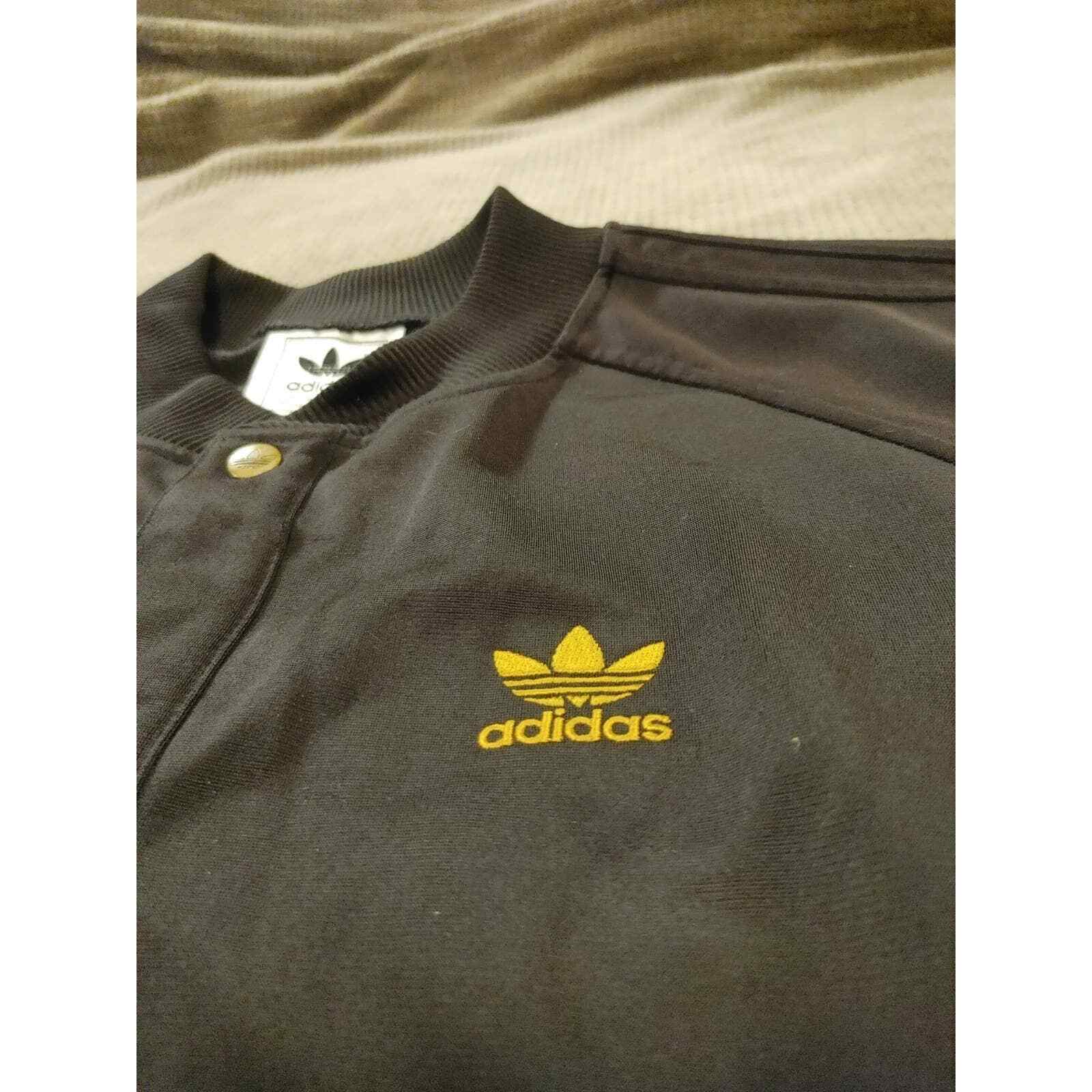 Adidas Originals Black & Gold Track Jacket XXL Gem