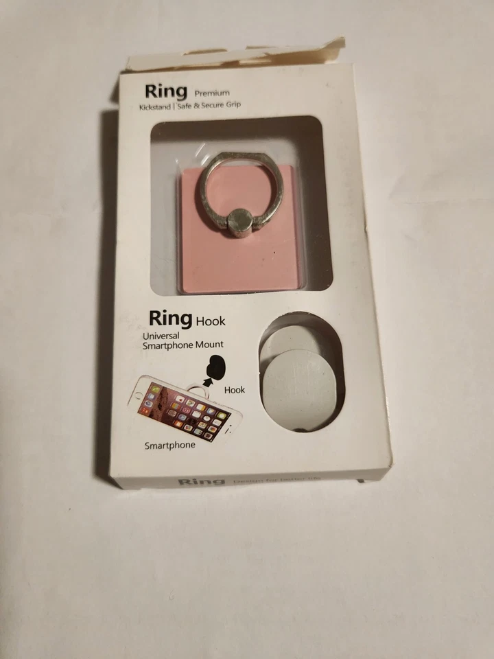 Mobile Square Finger Grip Ring Stand+hook Rotate 360 Phone Holder 4 all devices - Image 3 of 3