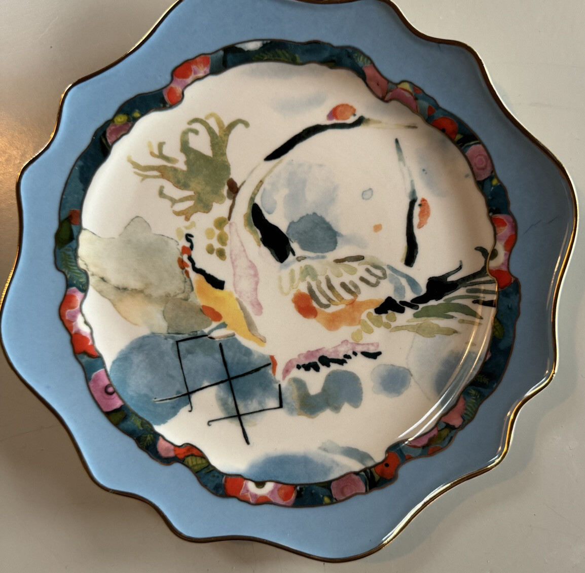 Anthropologie Plate BETTY HATCHETT CRANES Plate 8.5" EX eBay