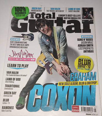 TOTAL GUITAR  Issue 227 MAY 2012 VAN HALEN/GREEN DAY/LAMB GOD/BLUR/RAMONES