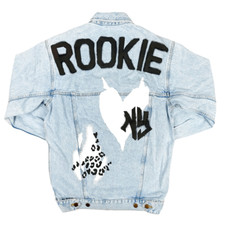 Spirit Jersey Ny Rookie 4 Pocket Denim Jacket Size Small Unisex Streetwear