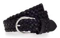 Mustang Braided Leather Belt W80 GüRtel Black Schwarz Neu