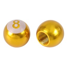 Og Mini Lucky Eight Ball Schrader Valve Caps Gold