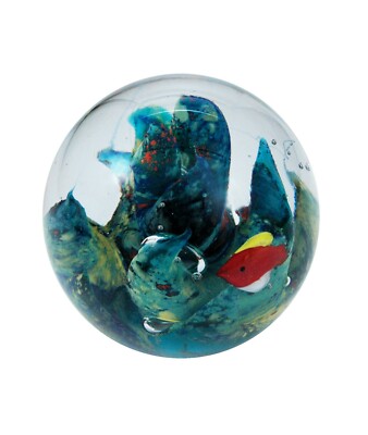 Traumkugel Aus Glas - Handgeblasene Glaskugel Als Briefbeschwerer & Deko-Objekt - Schwarz, Ca. 6,5-7,0 Cm