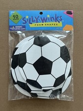10pc Silly Winks Soccer Foam Shapes Arts  Crafts Kids Fun Coaster