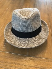 NEW WITH TAGS MEN S SIZE LARGE GRAY WOOL/POLYESTER STETSON FEDORA STYLE HAT