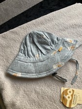 Kids Sun Hat 0-2 Light Blue With Camera Art