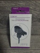 JEFE Tie Clip Microphone, Omnidirectional, TCM141, Black, Open Box