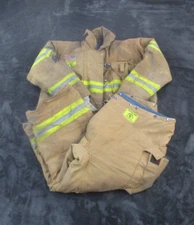 Vintage Morning Pride Firefighter Bunker Turnout Jacket 48 29/35 34 Pants 48x28
