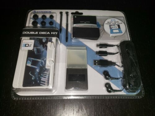 Nintendo 3Ds Double Deca Kit 20 Items NEW Case Stylus Data Charge Screen Protect - Afbeelding 1 van 8