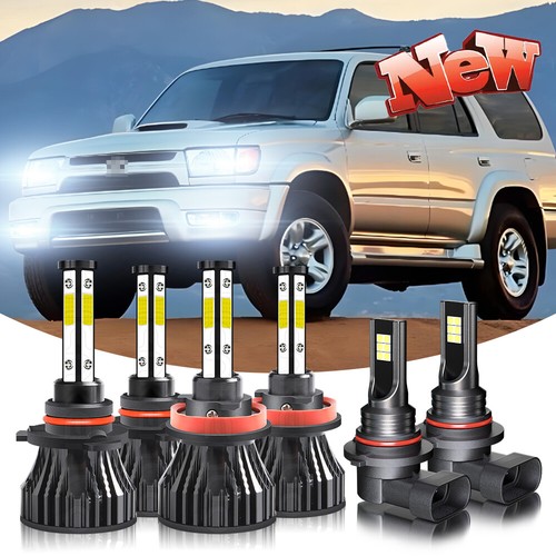For Toyota 4Runner 2006-2009 LED Headlights High/Low +Fog Lights Bulbs 6pcs - 第 1/23 張圖片