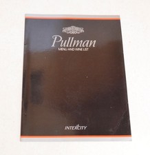 Railway Menu and Wine List Intercity Pullman 1987