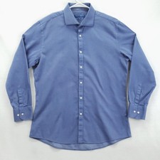 Vince Camuto Dress Shirt Mens 16.5 32/33 Blue Slim Fit Button Down Long Sleeve