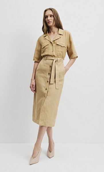 Size 14 Country Road  Linen Pencil Utility Skirt.  NO BELT INCLUDED 