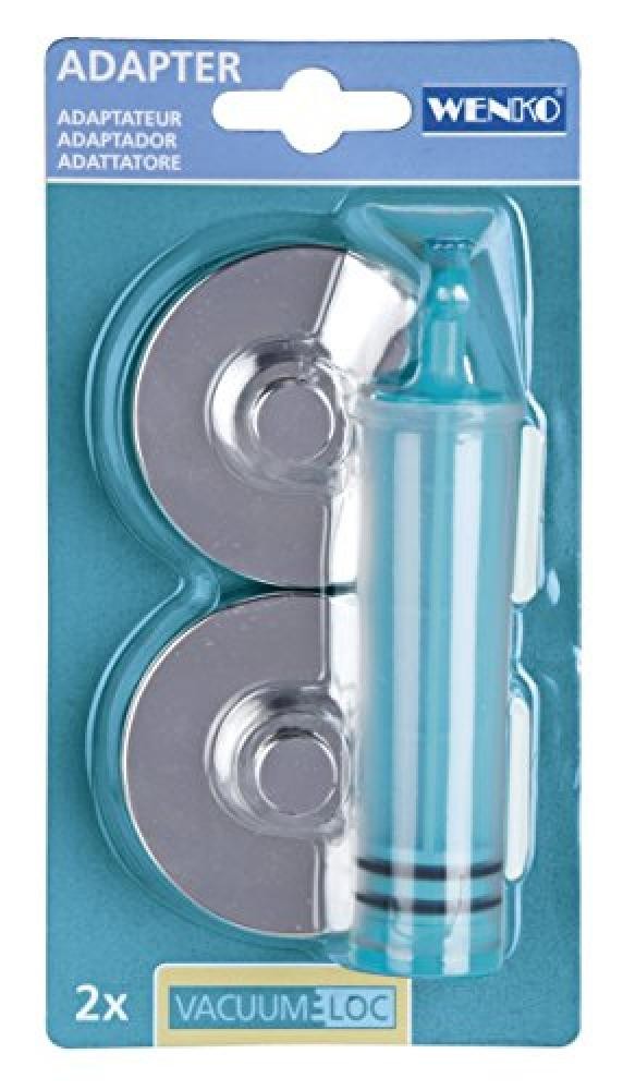 Wenko Adaptador Vacuum-Loc, Argento - NUOVO