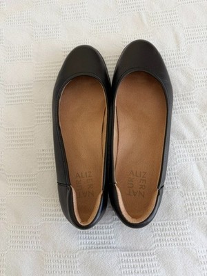 NEW Naturalizer Flexy Ballet Flats Round Toe Black Leather Women 8 Medium
