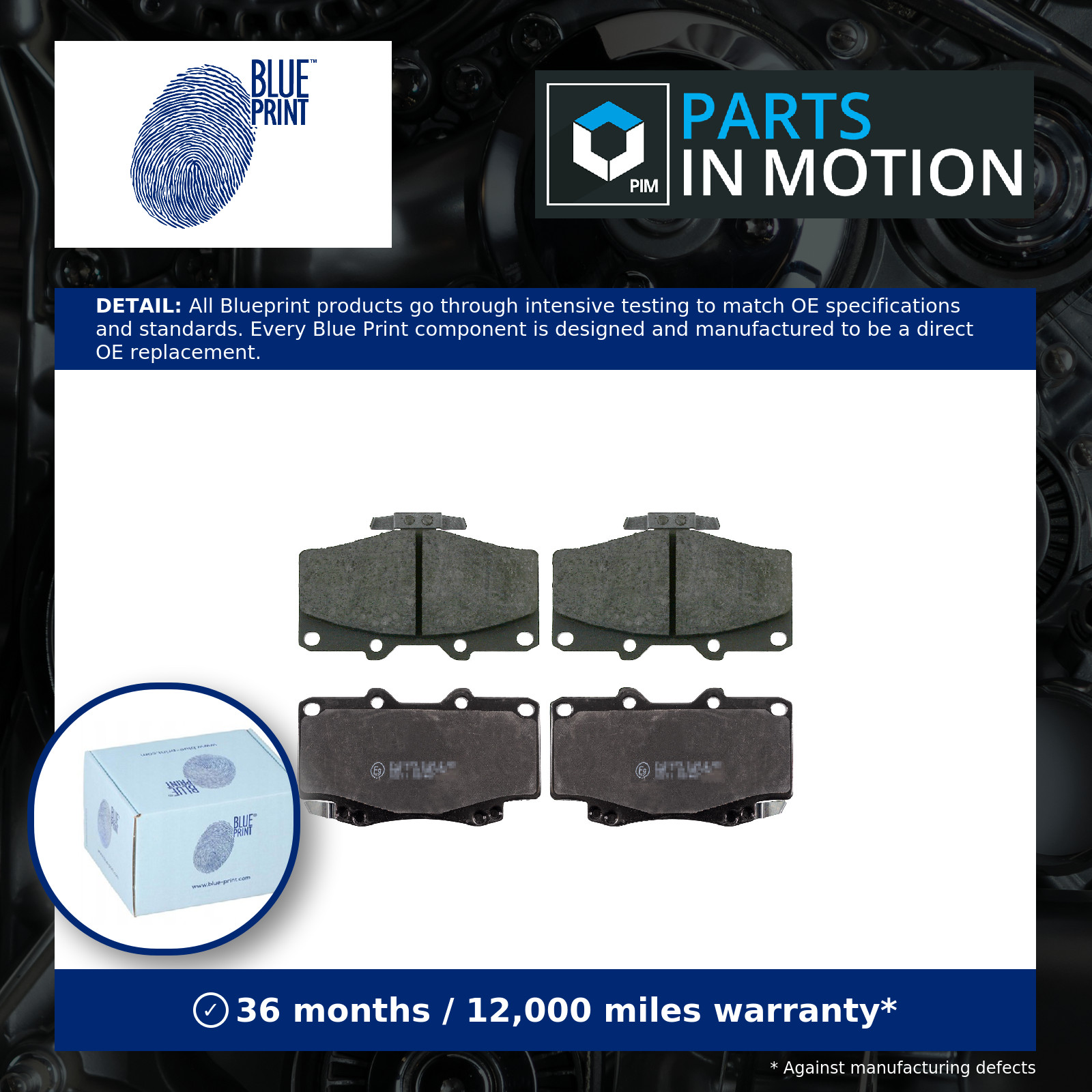 Brake Pads Set fits TOYOTA LAND CRUISER J7, J8 3.5D Front 90 to 94 1PZ Quality