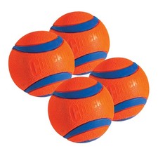 Chuckit Dog Fetch Toy ULTRA BALL Durable Rubber Fits Launcher LARGE 4 PACK