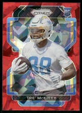 2021 Panini Prizm Red Cracked Ice Tre' McKitty RC Los Angeles Chargers #416