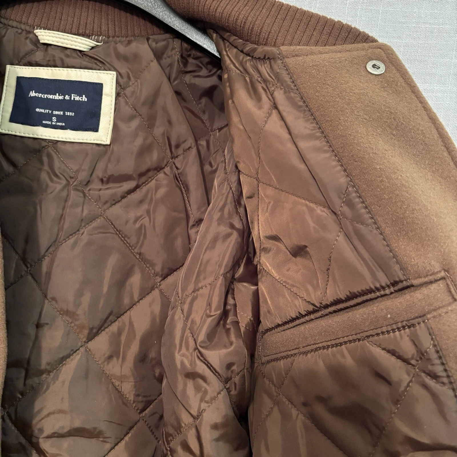 Abercrombie & Fitch Varsity Jacket Brown Brooklyn New York Letterman Style Men S image 8