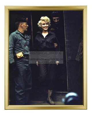 MARILYN MONROE KOREA USO TOUR 1954 CELEBRITY 8X10 GOLD FRAMED PHOTO