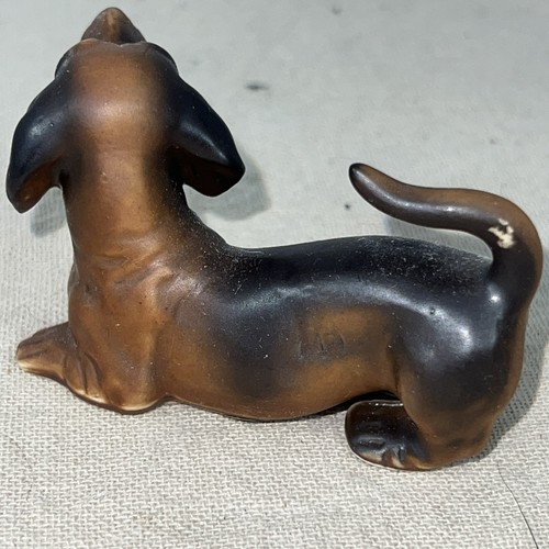 Vintage Bone China Figur Dackel Weiner Hund 3x2" spielend - Bild 5 von 7