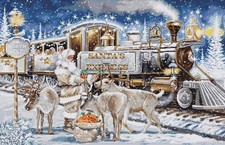 Cross Stitch Kit "Santa s Express White," BU5038 Luca-S Unprinted anvas