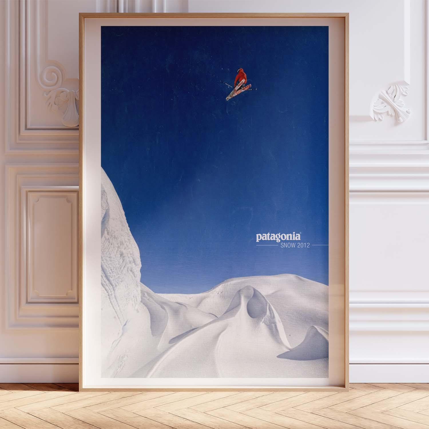 Skiing Poster Wall Art A0 Large Print Decor Vintage