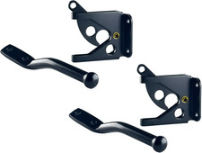 Self-Locking Gate Latch, 2-1/8",Steel, Black, 2 Pack, Made in Taiwan