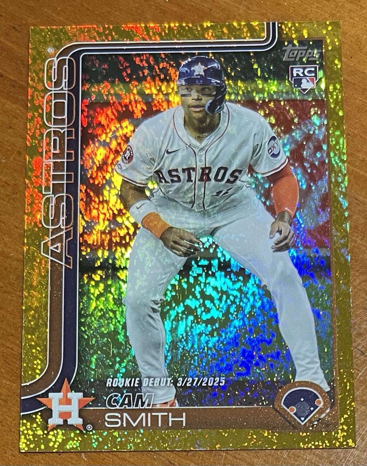2025 Topps Update US45 Cam Smith Rookie Debut Gold Glitter Foil SSP RC #17/50
