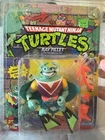 1990 Playmates TMNT Ray Fillet Unpunched MOC With Case Red V Purple Shirt