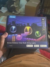 Govee Outdoor Smart String Lights 48 Feet RGB Clear Bulbs IP67 Alexa Google NEW