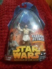 Hasbro Star Wars Obi-Wan Kenobi Figure Revenge of the Sith Slashing Attack 2005