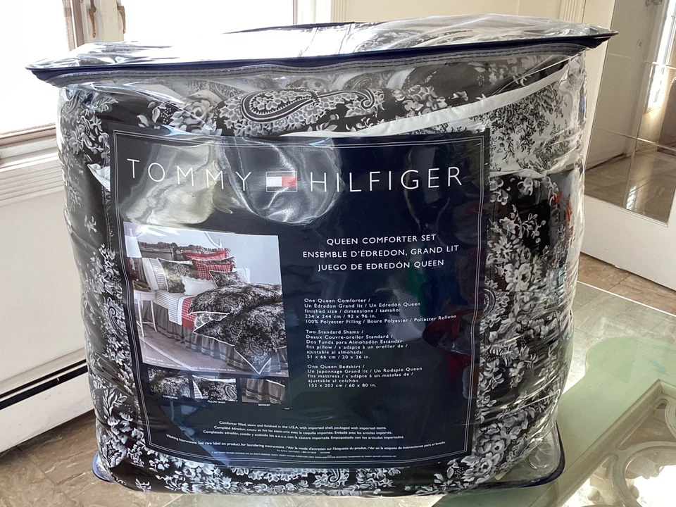 RARA Tommy Hilfiger WINDING LANE EDREDÓN DE GRAN TAMAÑO FALDA DE CAMA ETC DESCONTINUADA Foto 2 de 4