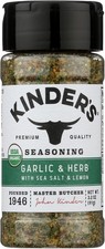 Kinders Organic Garlic Herb Sea Salt Lemon Seasoning, 3.2 OZ