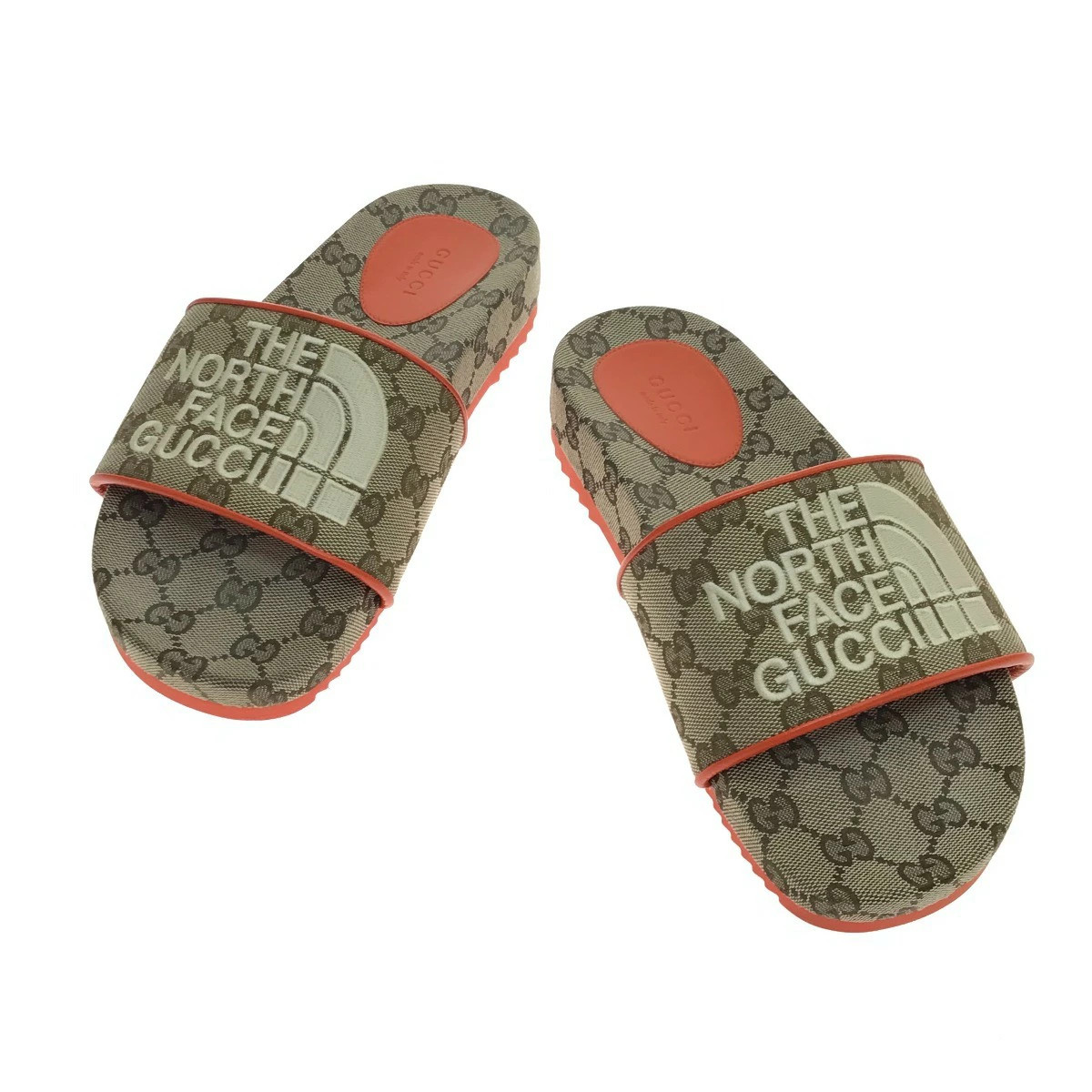 GUCCI Sandals THENORTHFACE/679947 23.5-24cm 37 Orange x Brown B rank thumbnail 2