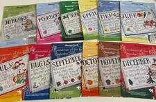 Lot Of 12 Stoney Creek Snowmen Of The Month Cross Stitch Patterns Leaflets