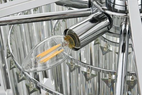 Elegant Lighting Willow 32" Chandelier in Chrome - Picture 5 of 8