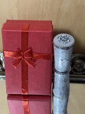 Vtg Revlon Futurama Van Cleef Arpels Metal Jeweled Pearl RhinestoneLipstick Case