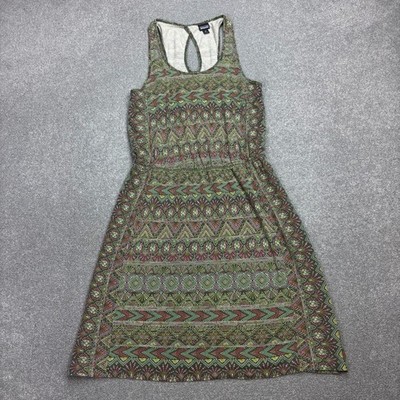 Patagonia Kleid Damen X Small Grün West Ashley Lyocell Ärmellos Baumwolle Lady
