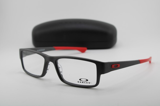 NEW OAKLEY OX8046-1657 AIRDROP SATIN STEEL LIGHT RED AUTHENTIC