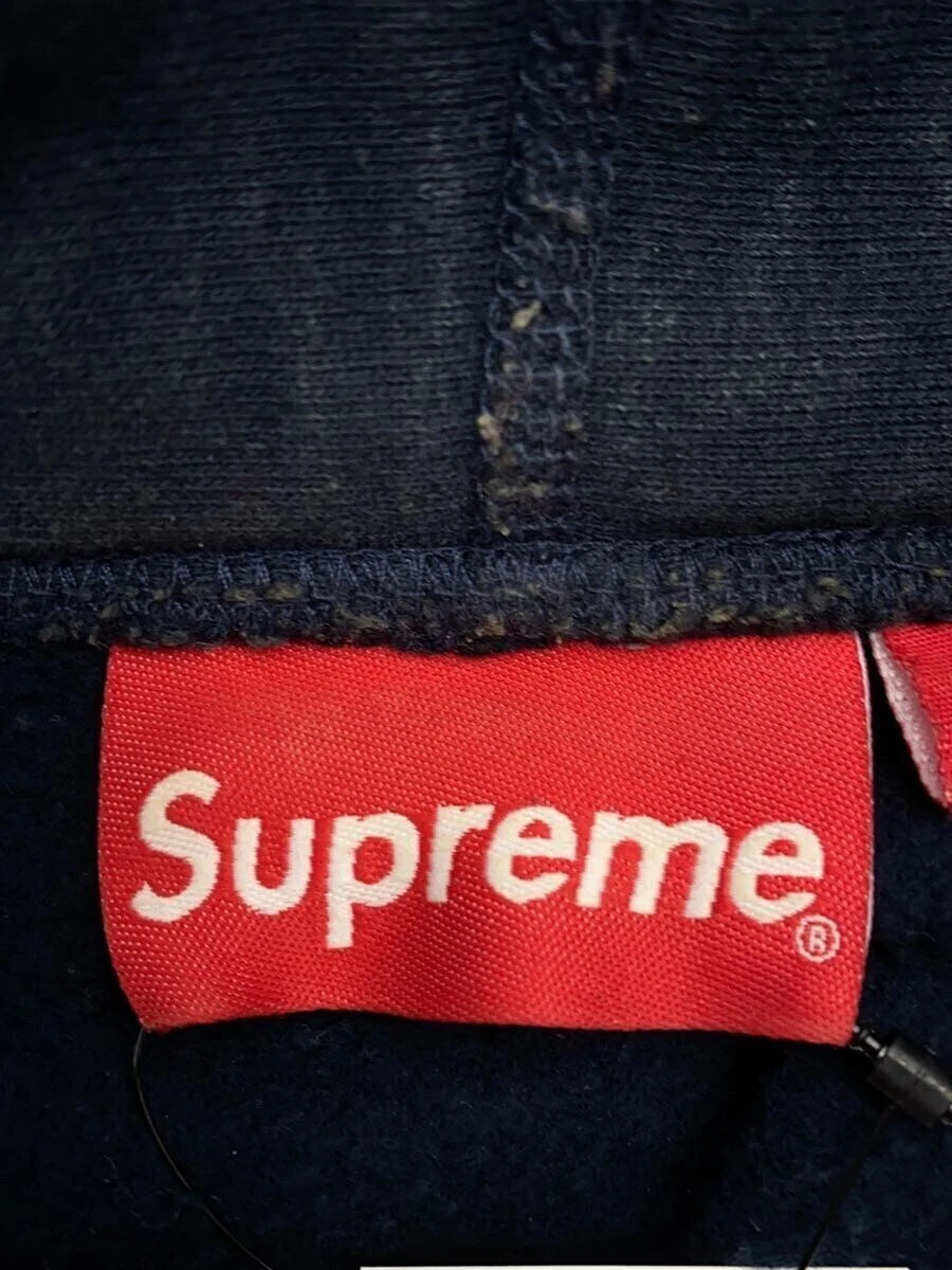 Felpa Supreme con cappuccio XL cotone navy usata