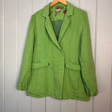 Sundance Oaklee Linen Blazer in Green Tea Size Button Front XL