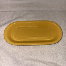 Homer laughlin Fiesta Yellow Oval Ceramic gra...