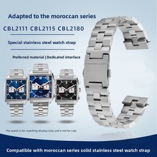 For Tag heuer monaco CBL2111 2115 Solid stainless steel watch band strap 22mm