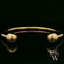 9ct Gold Torque Bangle Farley Weston Handmade Heavy UK Hallmarked Bracelet