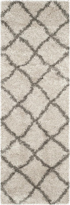 Belize Shag Collection Accent Rug - 2'3'' X 5', Taupe & Grey, Boho Tribal Design,